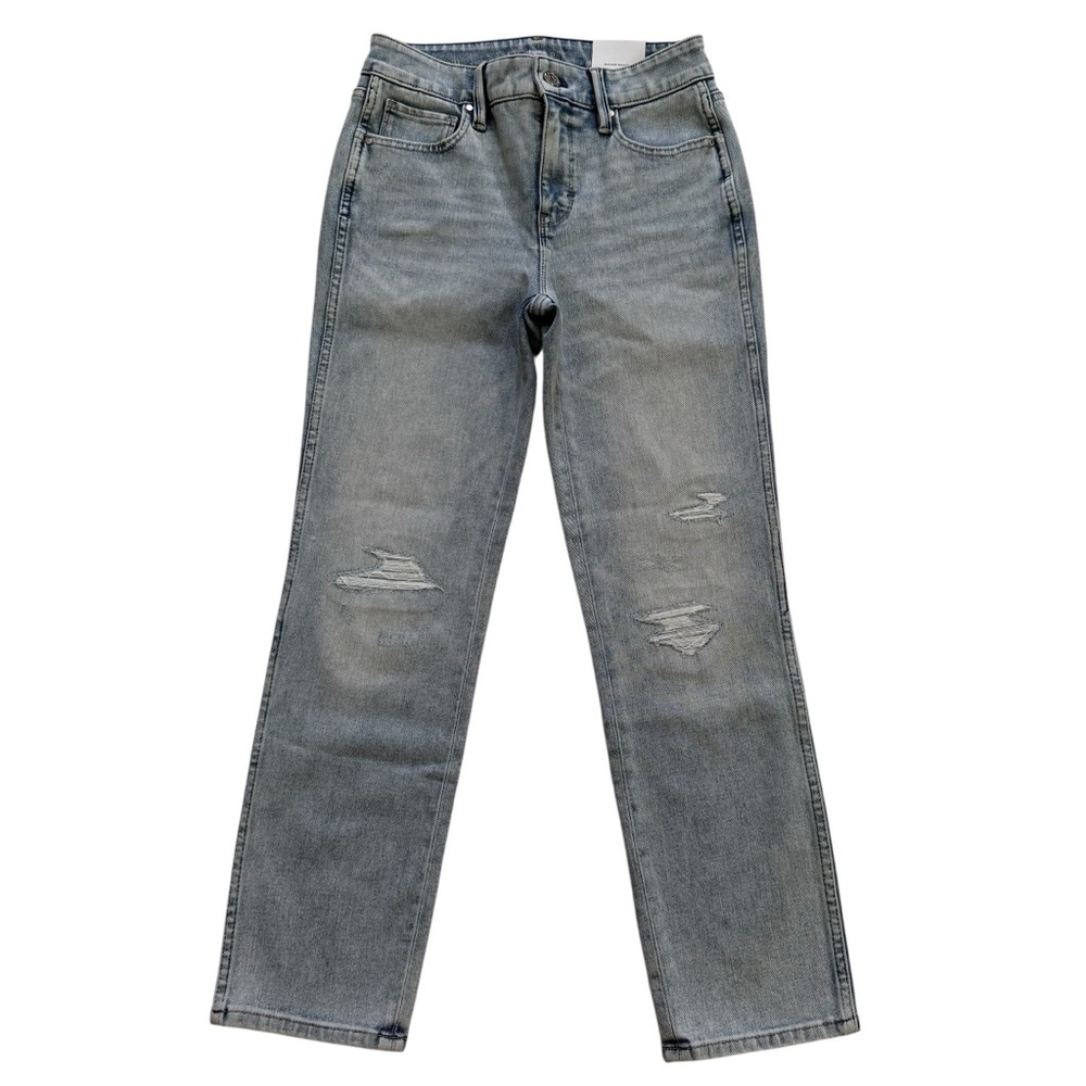 NWT White House Black Market THE SCULPT High Rise Straight Crop Jeans Size 0